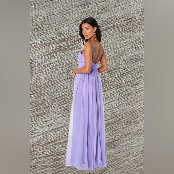 Angelic Entrance Lavender Pleated Tulle Maxi Dress NWT - Picture 5 of 7